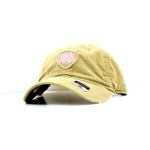 NCAA  Notre Dame Women's Hat Khaki Pink Logo Fighting Irish Adidas Tennis New